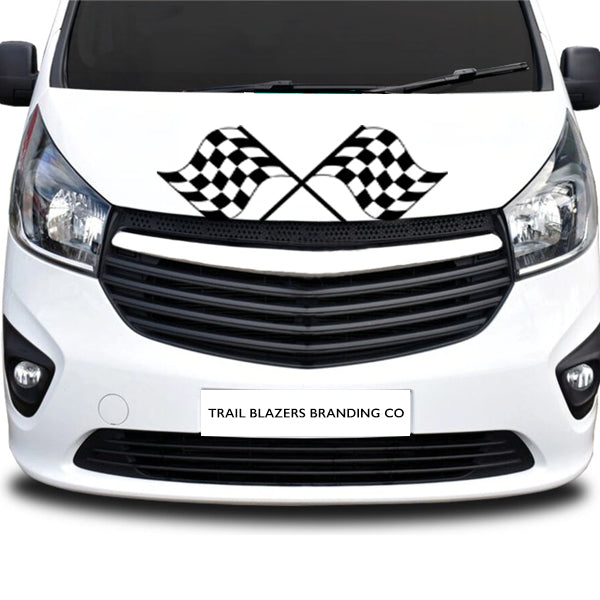 Chequered Flag Vehicle Graphic - 3 sizes available x 1 off