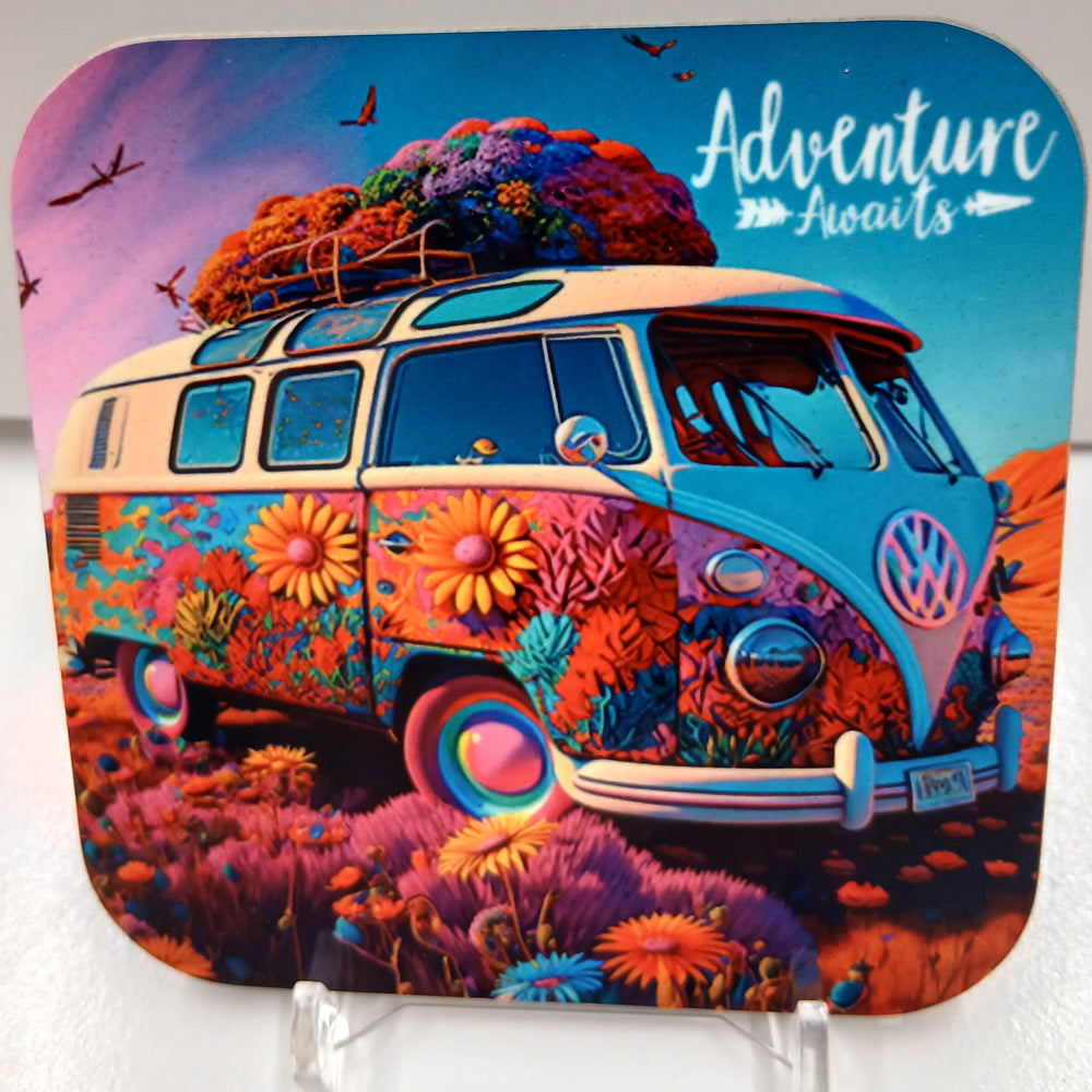 Camper Van Coaster - Adventure Awaits x1 off