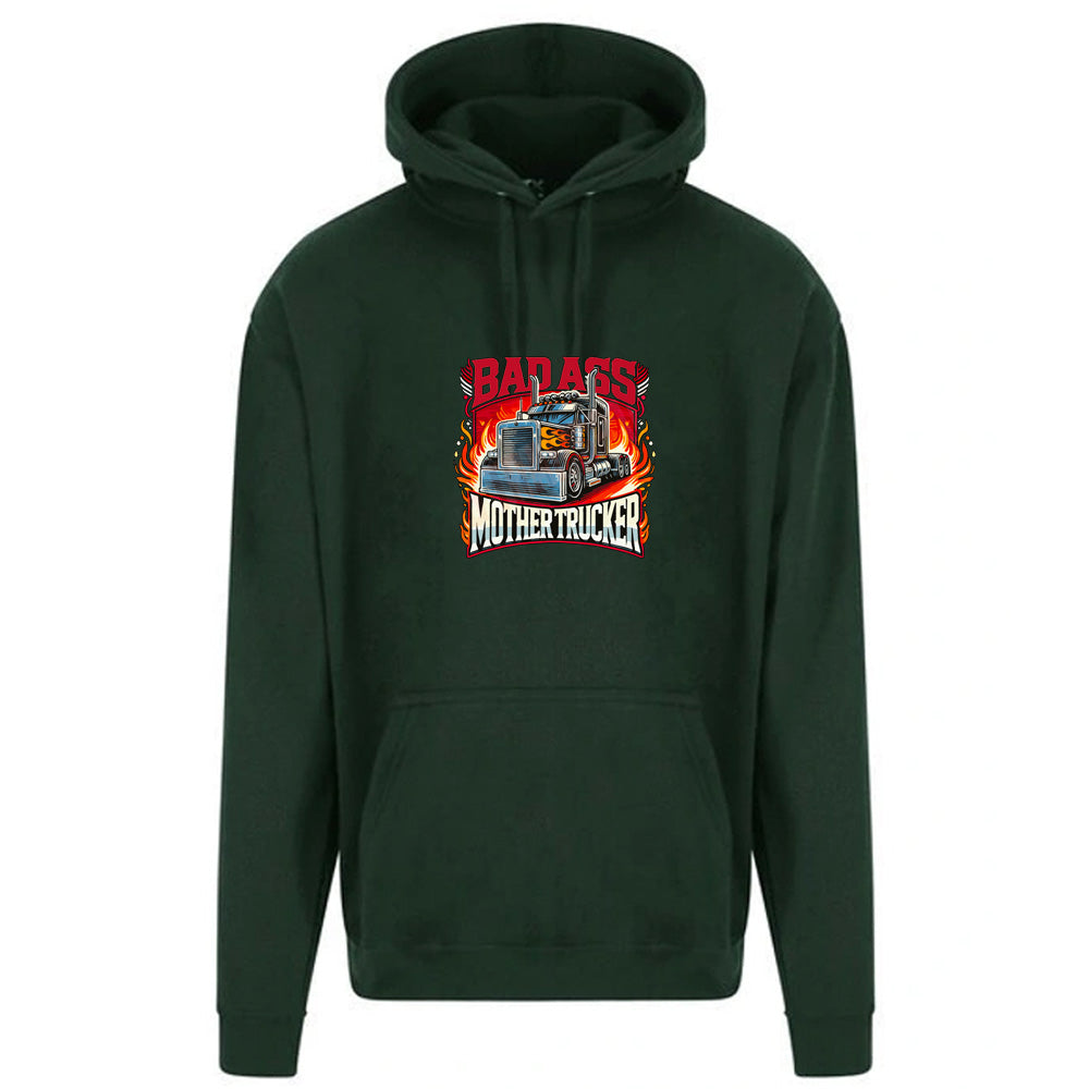Unisex PRO RTX RX350 - Ultimate Comfort Pro Hoodie with Brushed Fleece with "Bad Ass Trucker" Graphic (Various Sizes)