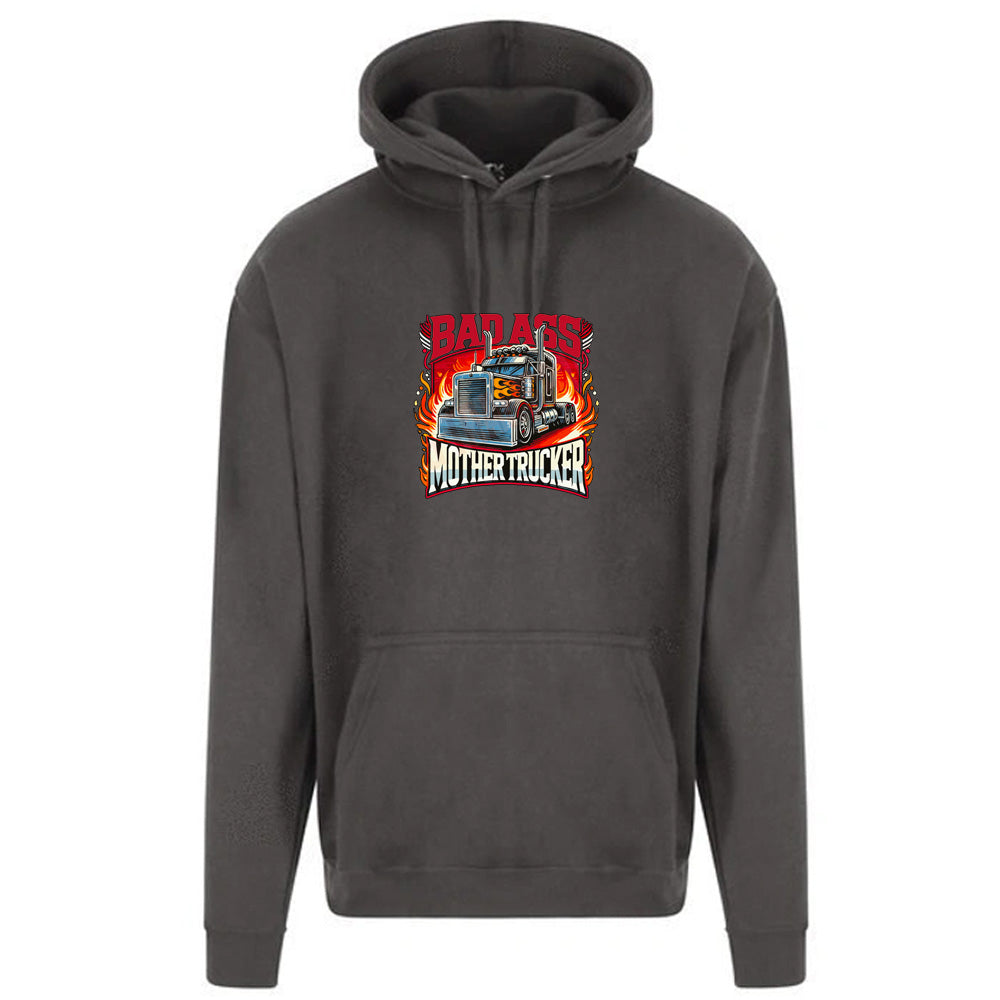 Unisex PRO RTX RX350 - Ultimate Comfort Pro Hoodie with Brushed Fleece with "Bad Ass Trucker" Graphic (Various Sizes)