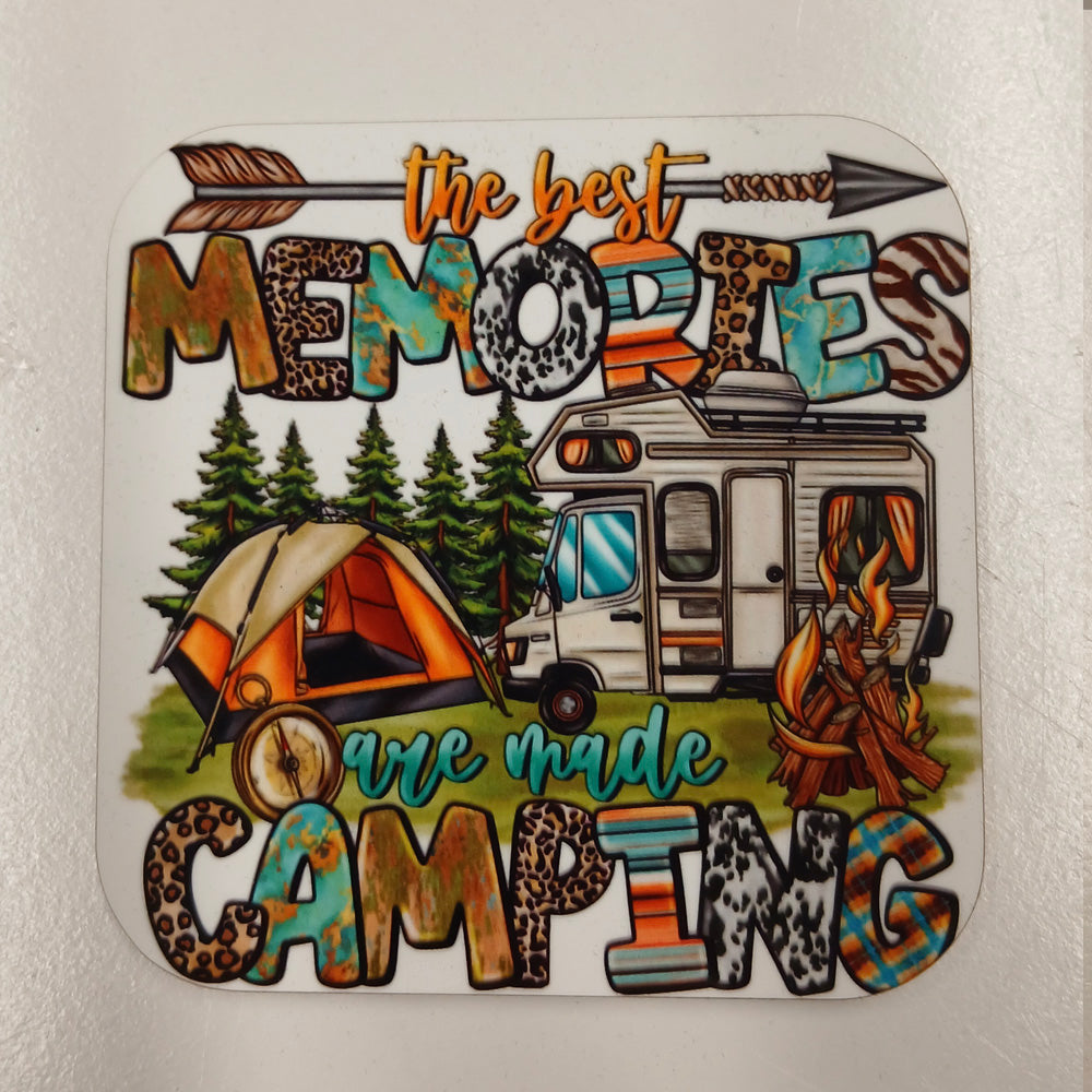 Camper Van Coaster - The Best Memories are made camping x1 off
