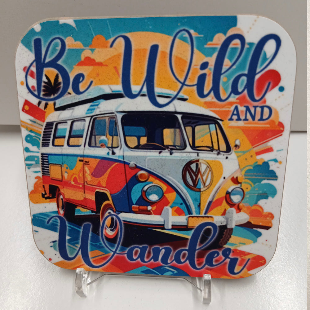 Camper Van Coaster - Be Wild & Wander x1 off