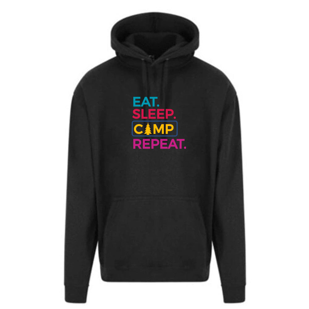 Unisex PRO RTX RX350 - Ultimate Comfort Pro Hoodie with Brushed Fleece with "Eat Sleep Camp Repeat" Graphic (Various Sizes)