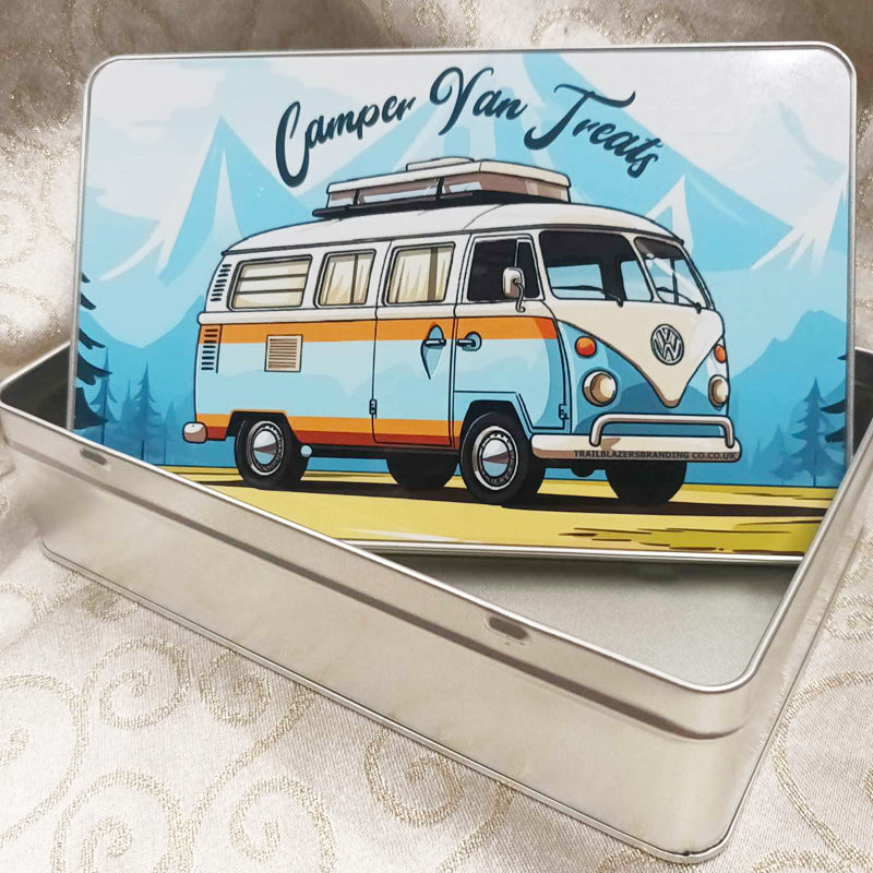 Blue Camper Van Treat Tin - Ideal Gift
