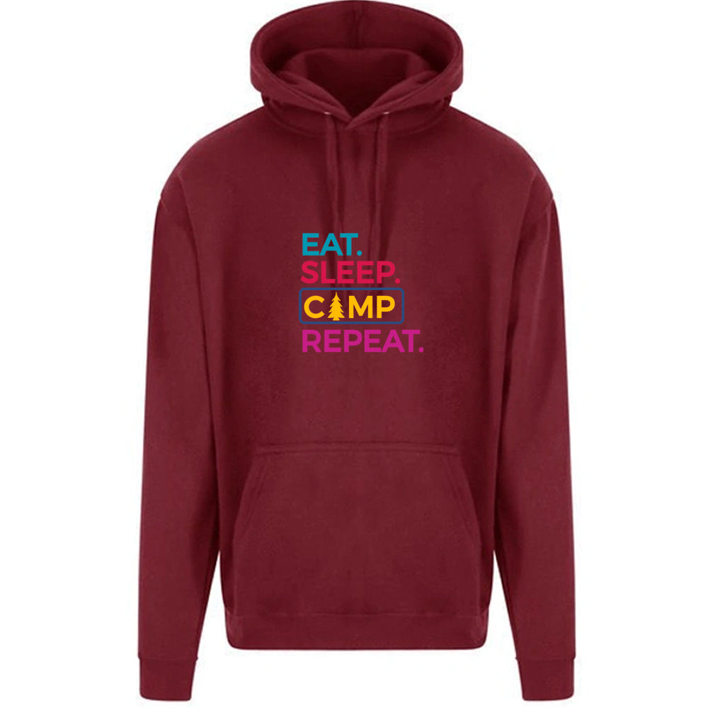 Unisex PRO RTX RX350 - Ultimate Comfort Pro Hoodie with Brushed Fleece with "Eat Sleep Camp Repeat" Graphic (Various Sizes)