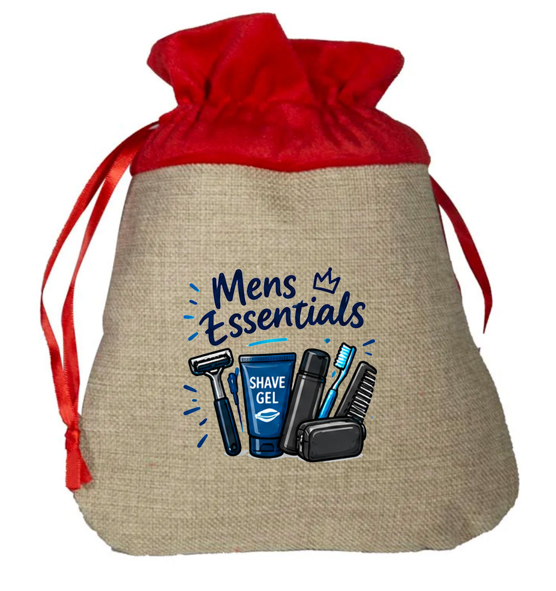 Men's Essentials - Small Faux Burlap Gift Bag (not Contents)