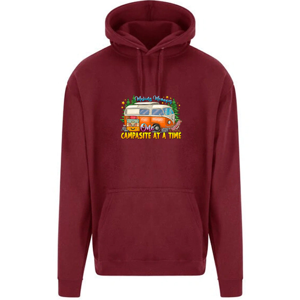 Unisex PRO RTX RX350 - Ultimate Comfort Pro Hoodie with Brushed Fleece with "One Campasite At a Time" Graphic (Various Sizes)
