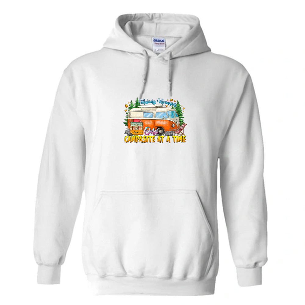 Unisex PRO RTX RX350 - Ultimate Comfort Pro Hoodie with Brushed Fleece with "One Campasite At a Time" Graphic (Various Sizes)