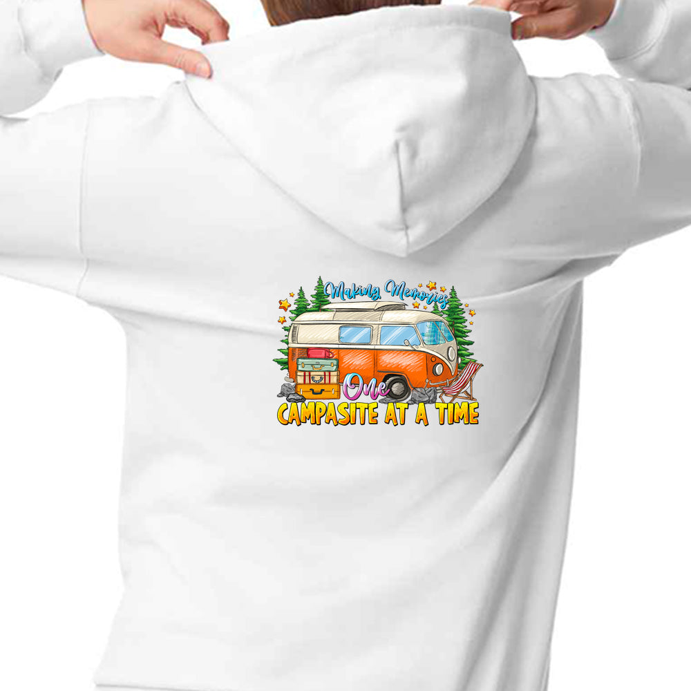Unisex PRO RTX RX350 - Ultimate Comfort Pro Hoodie with Brushed Fleece with "One Campasite At a Time" Graphic (Various Sizes)