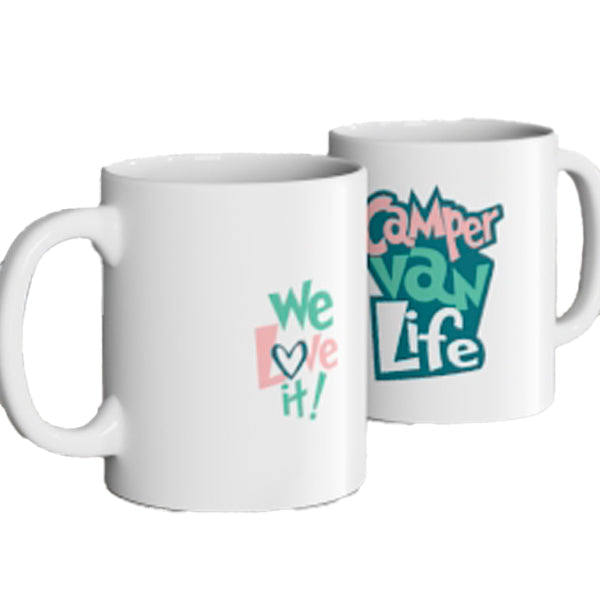 Ceramic Mug 11oz with "Camper Life - We Love It"