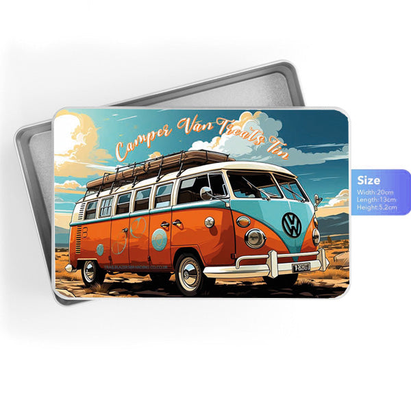 Orange VW Camper Van Treats Tin - Ideal Gift - Reduced Until 30.11.25