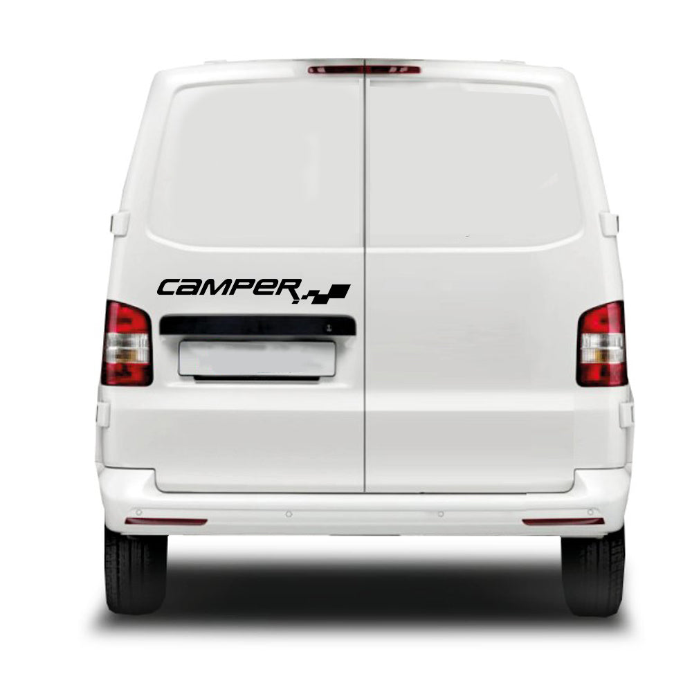 Camper Cube Text Graphic Decal for any vehicle (various Options)
