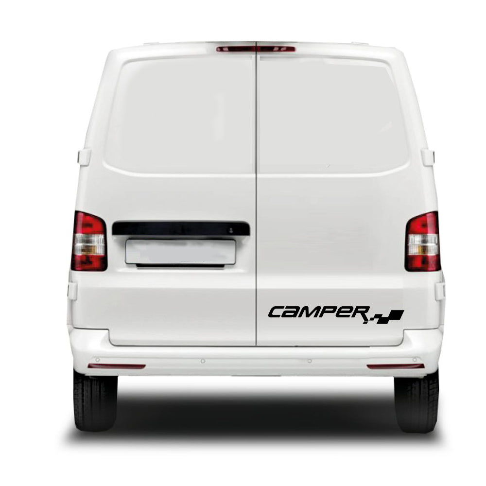 Camper Cube Text Graphic Decal for any vehicle (various Options)