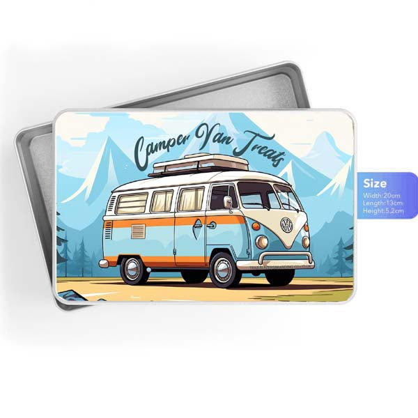 Blue Camper Van Treat Tin - Ideal Gift