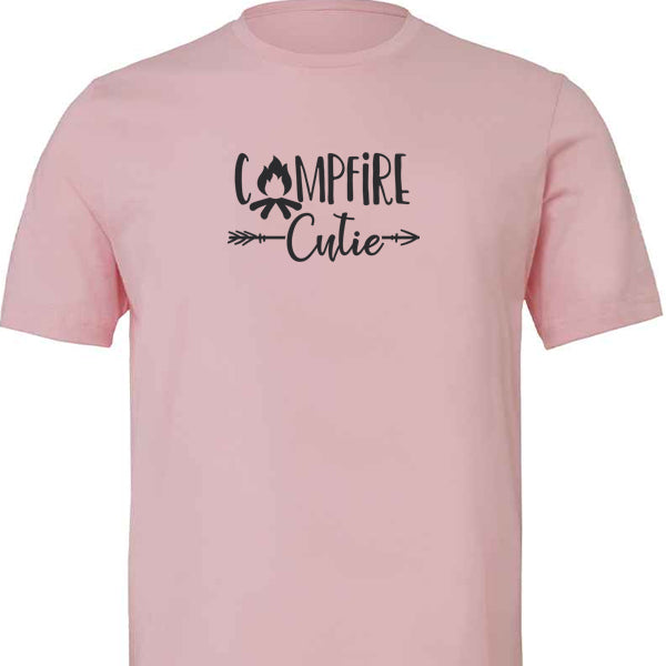 SALE! LAST ONE! Unisex Pink "Camp Fire Cutie" T shirt -XLarge - Was £12.99