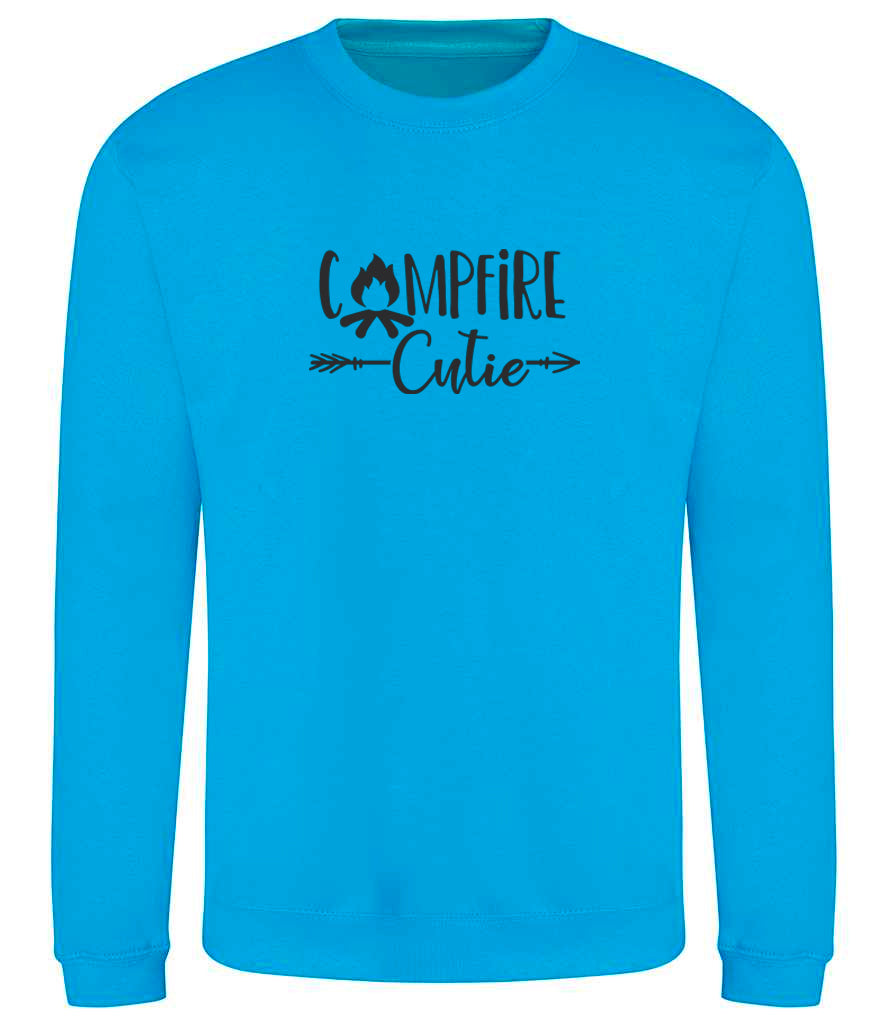 SALE!!: Last ONE!! Electric Blue Unisex Camp Fire Cutie Sweatshirt - Large - NOW £15.00.