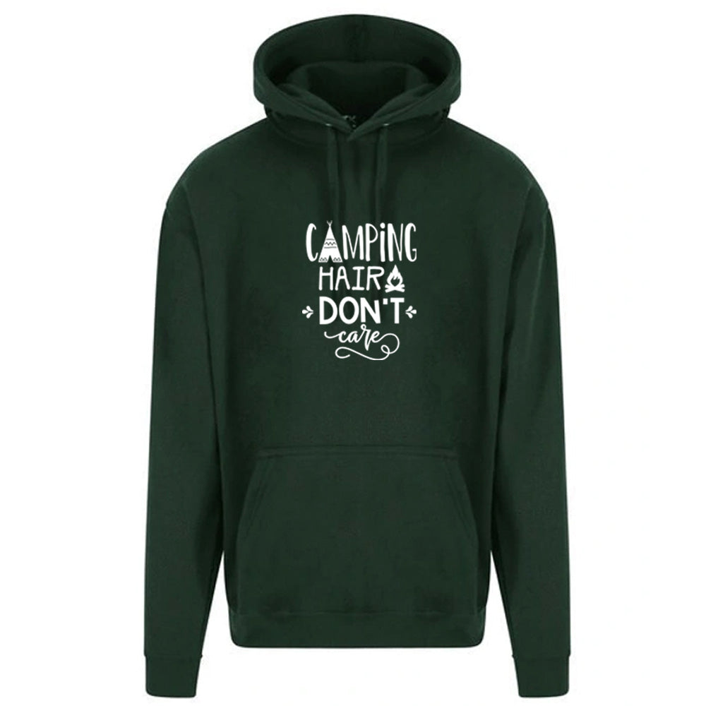 Unisex PRO RTX RX350 - Ultimate Comfort Pro Hoodie with Brushed Fleece with camping hair Don't Care Graphic (various Sizes Available)