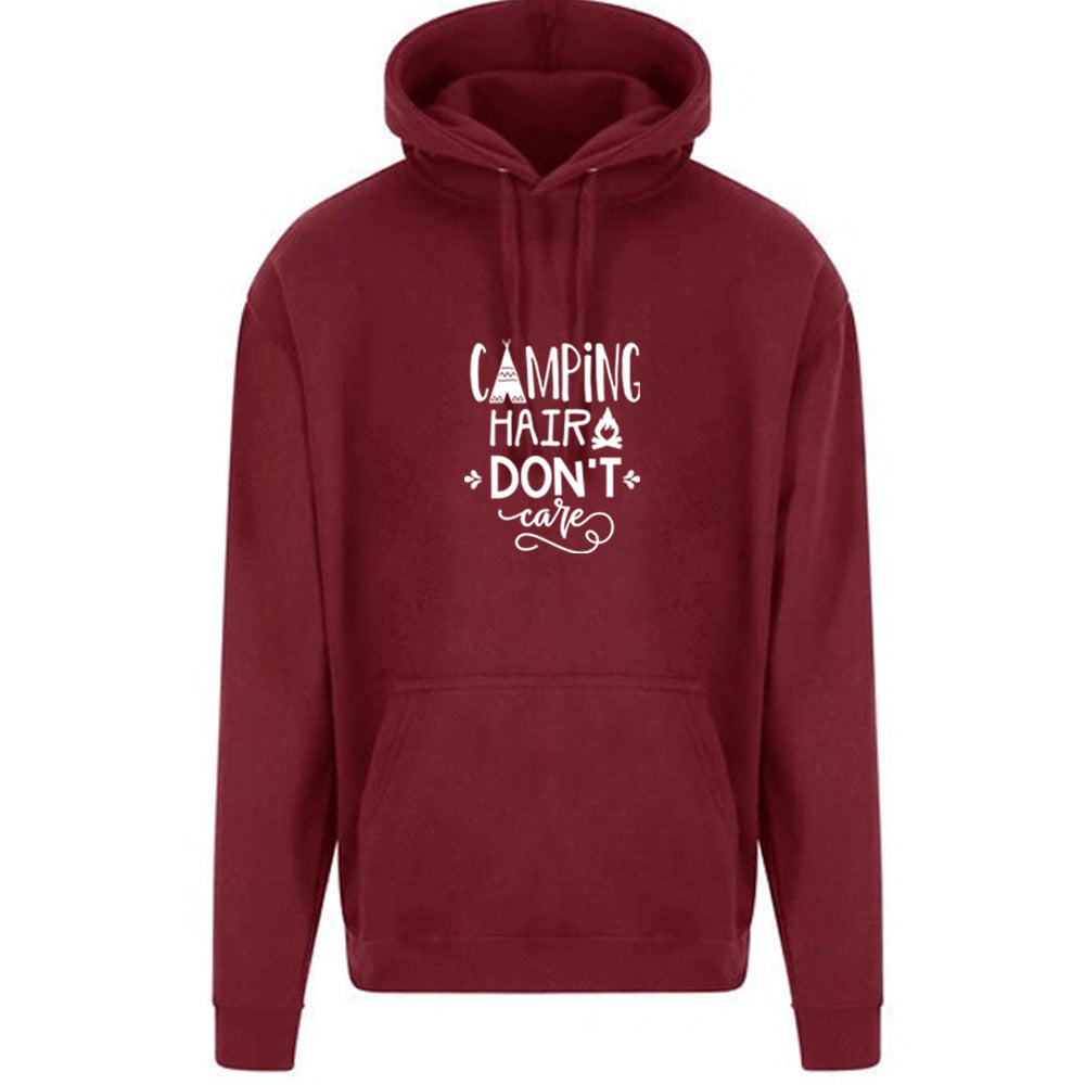 Unisex PRO RTX RX350 - Ultimate Comfort Pro Hoodie with Brushed Fleece with camping hair Don't Care Graphic (various Sizes Available)