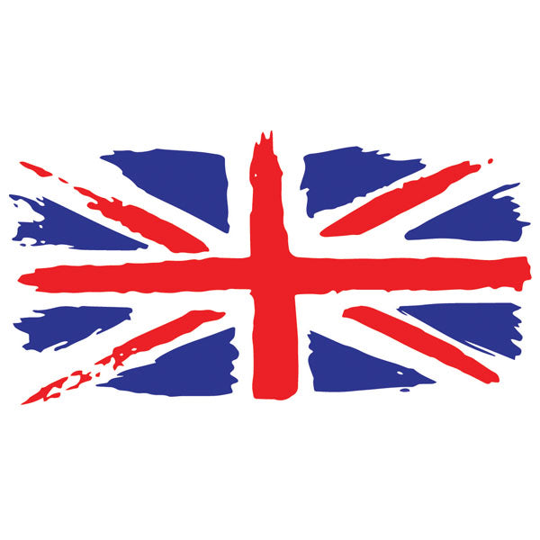 Messy Union Jack Flag Bonnet Or Rear Graphic - Colour Options Available