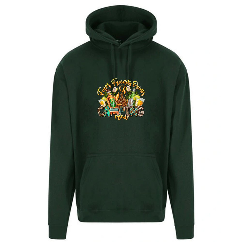 Unisex PRO RTX RX350 - Ultimate Comfort Pro Hoodie with Brushed Fleece with "Fire Friends Drinks crew" Graphic (Various Sizes)