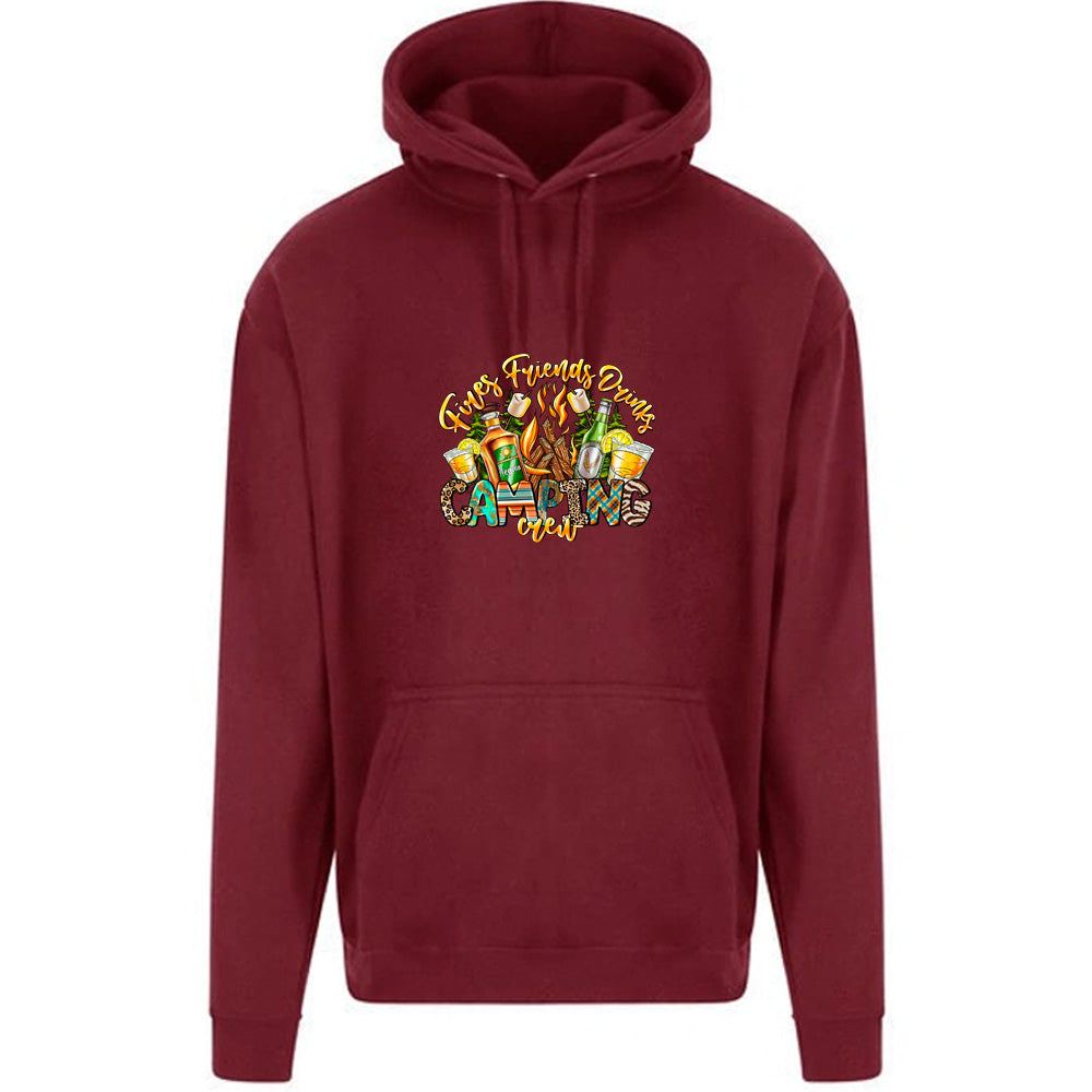 Unisex PRO RTX RX350 - Ultimate Comfort Pro Hoodie with Brushed Fleece with "Fire Friends Drinks crew" Graphic (Various Sizes)