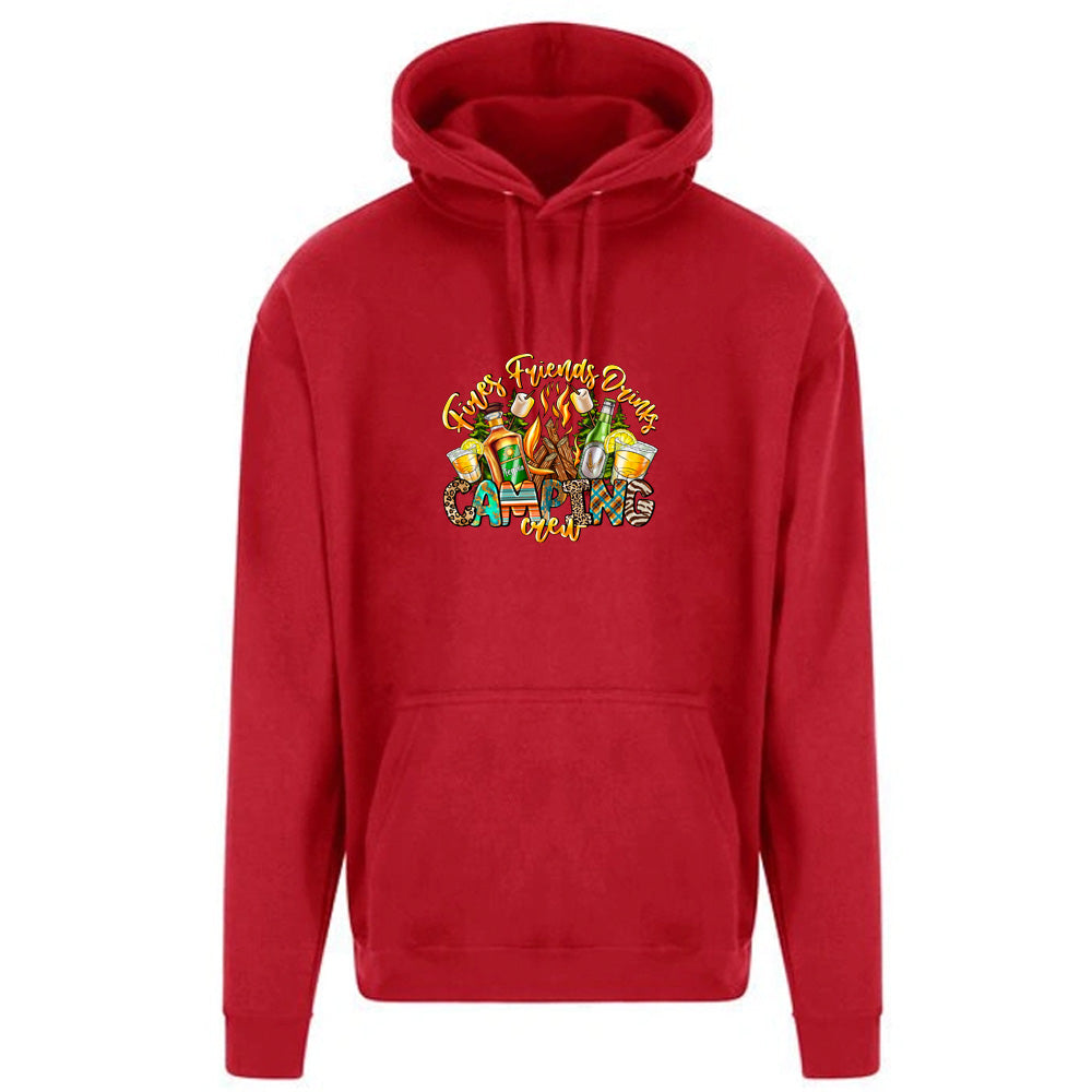 Unisex PRO RTX RX350 - Ultimate Comfort Pro Hoodie with Brushed Fleece with "Fire Friends Drinks crew" Graphic (Various Sizes)
