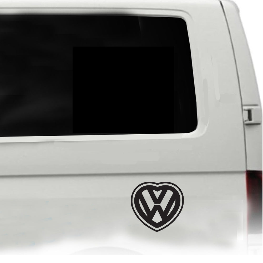 VW Heart Logo Vehicle Graphic 3 lengths available x1off