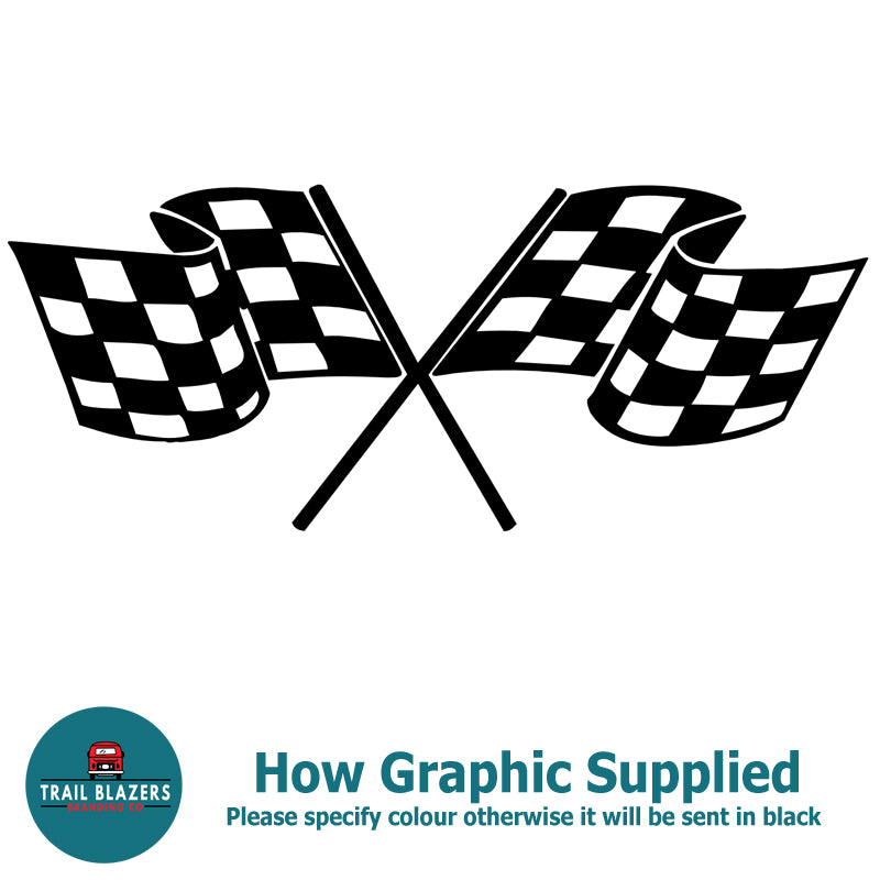 Chequered Flag Vehicle Graphic - 3 sizes available x 1 off