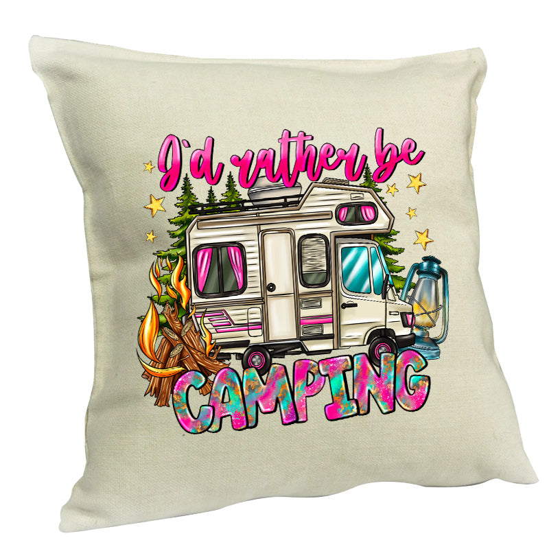 New Design "I'd Rather be camping" Cushion & Cover