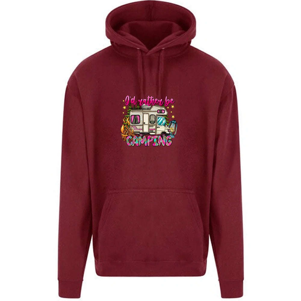 Unisex PRO RTX RX350 - Ultimate Comfort Pro Hoodie with Brushed Fleece with "Id Rather Be camping" Graphic (Various Sizes)
