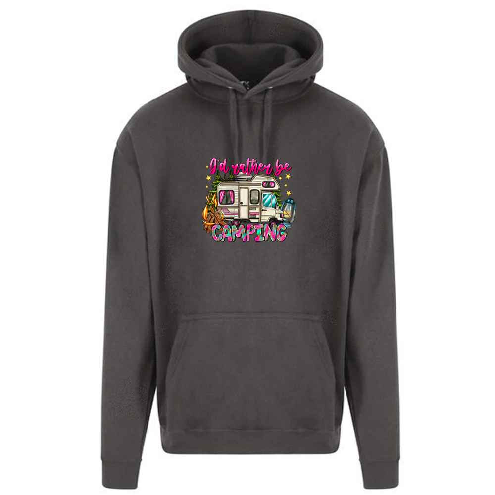 Unisex PRO RTX RX350 - Ultimate Comfort Pro Hoodie with Brushed Fleece with "Id Rather Be camping" Graphic (Various Sizes)