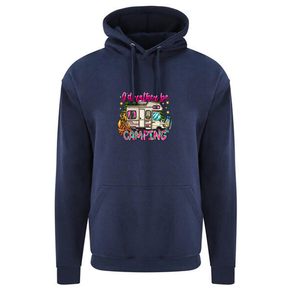 Unisex PRO RTX RX350 - Ultimate Comfort Pro Hoodie with Brushed Fleece with "Id Rather Be camping" Graphic (Various Sizes)