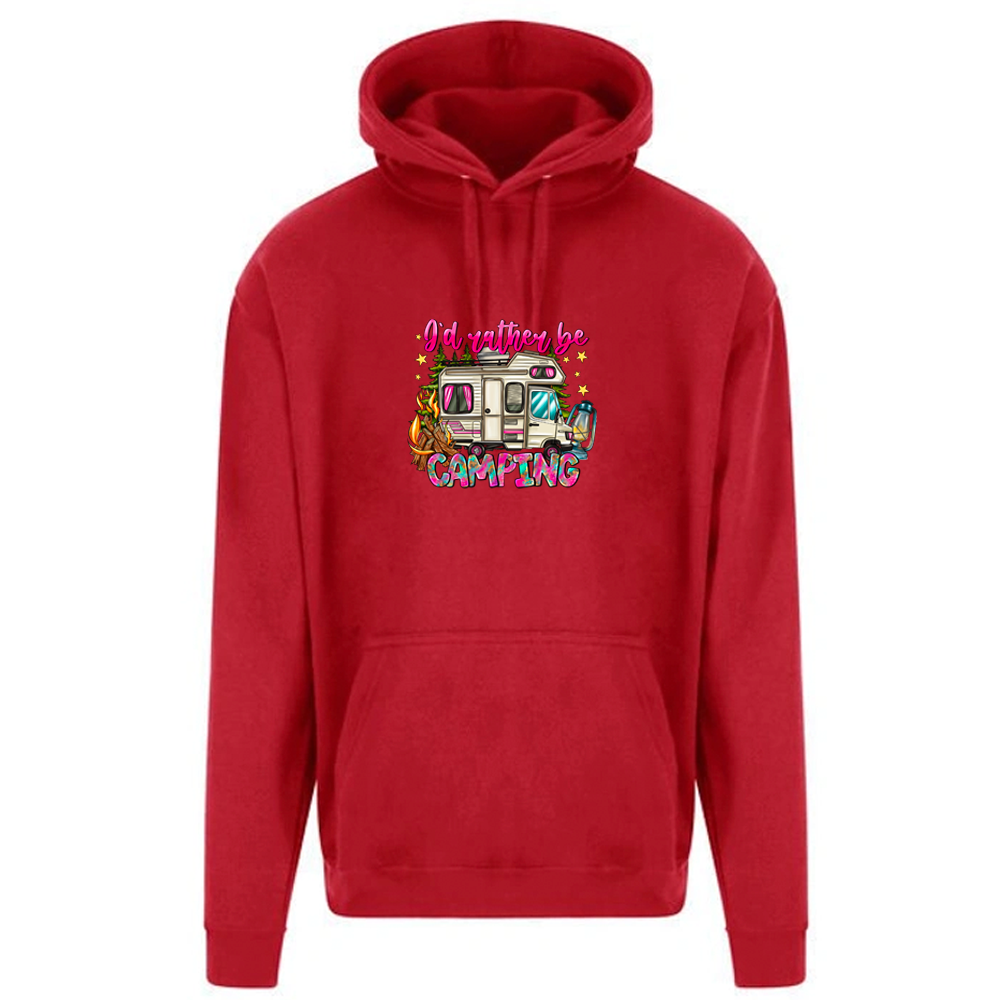 Unisex PRO RTX RX350 - Ultimate Comfort Pro Hoodie with Brushed Fleece with "Id Rather Be camping" Graphic (Various Sizes)