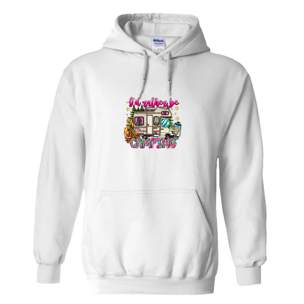 Unisex PRO RTX RX350 - Ultimate Comfort Pro Hoodie with Brushed Fleece with "Id Rather Be camping" Graphic (Various Sizes)