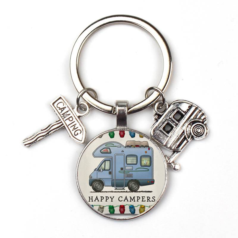 Stainless Steel Camping Keychain for Camper Lovers
