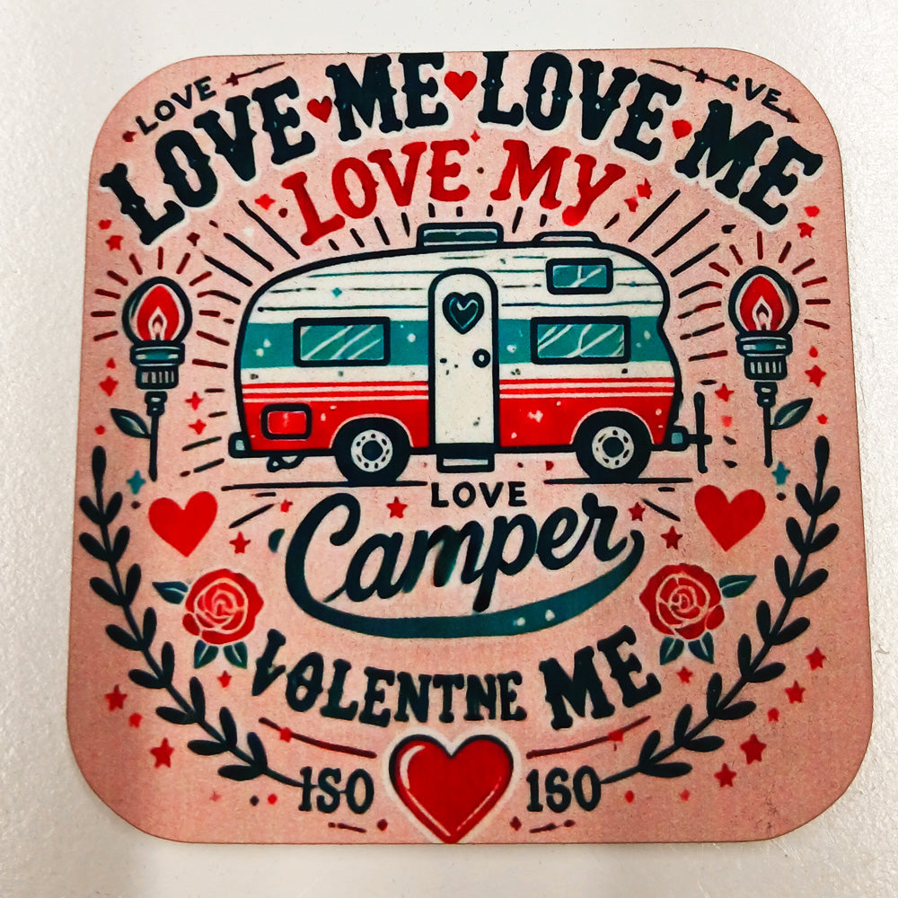 Camper Van Coaster - "Love Me Love My Camper" x1 off