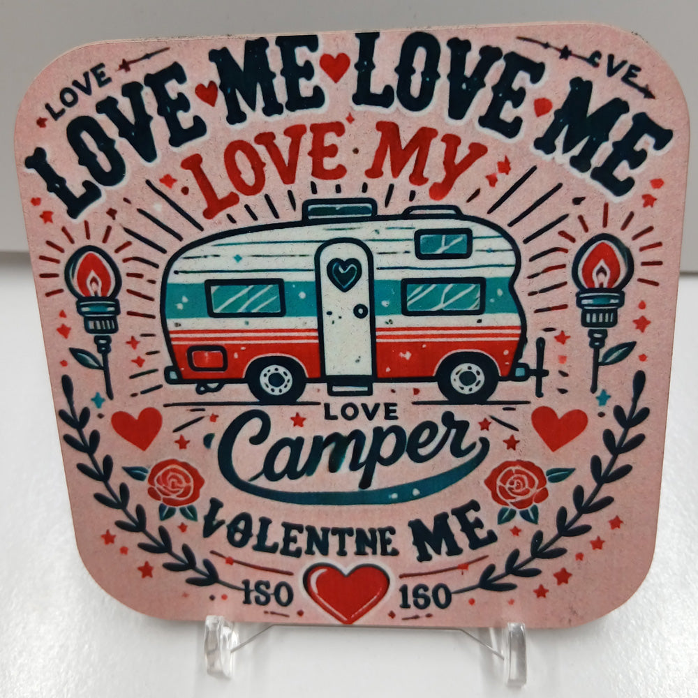 Camper Van Coaster - "Love Me Love My Camper" x1 off