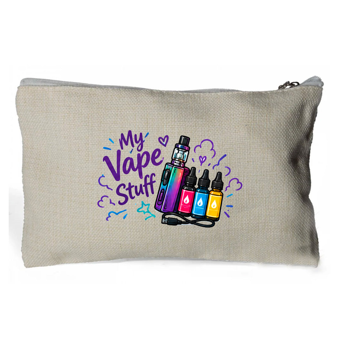 My Vape Kit - Linen Zip Handy Bag 15 x 24cm (no contents)