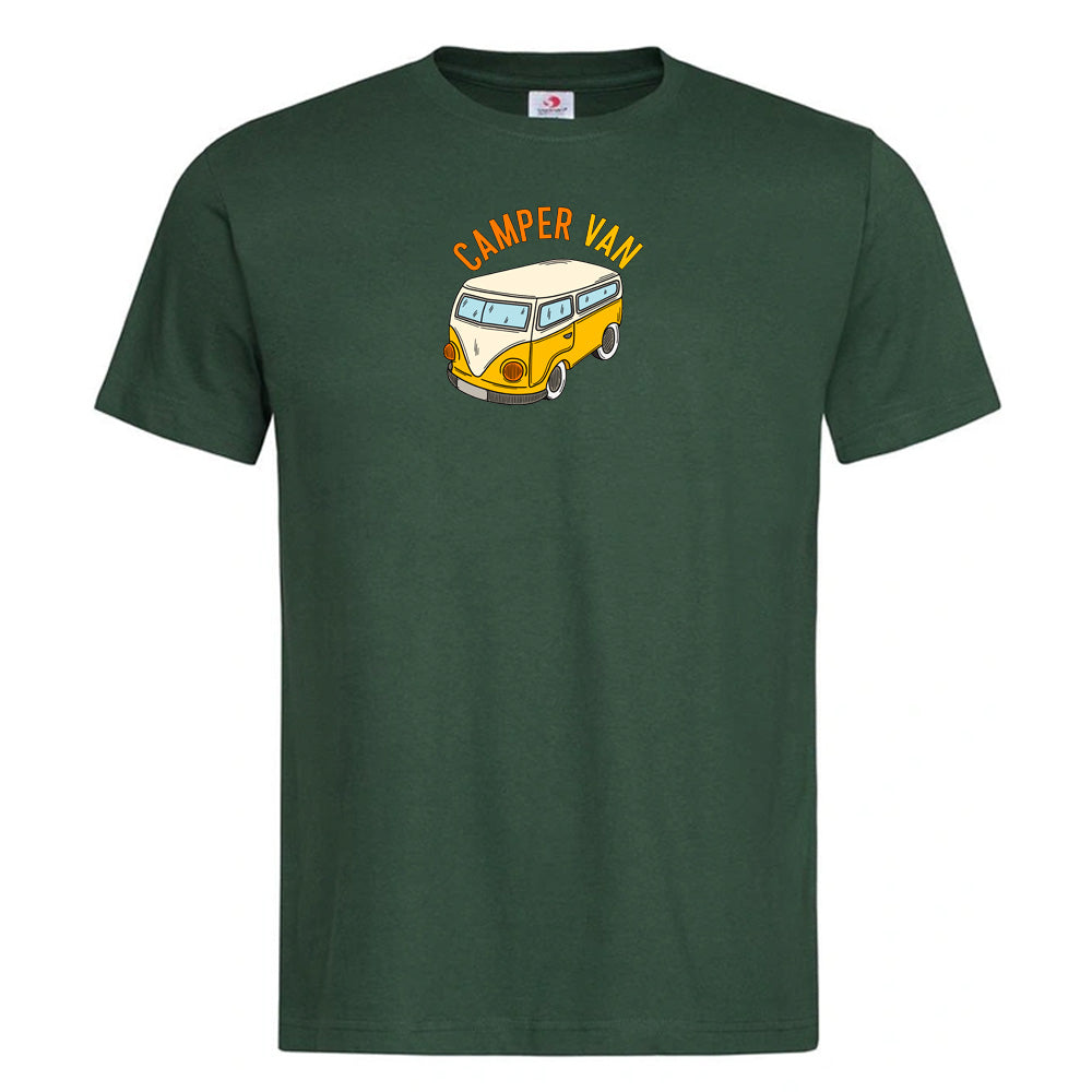 "Yellow Campervan" Premium Unisex Crew Neck Soft Cotton T-Shirt (Various colours & Sizes)