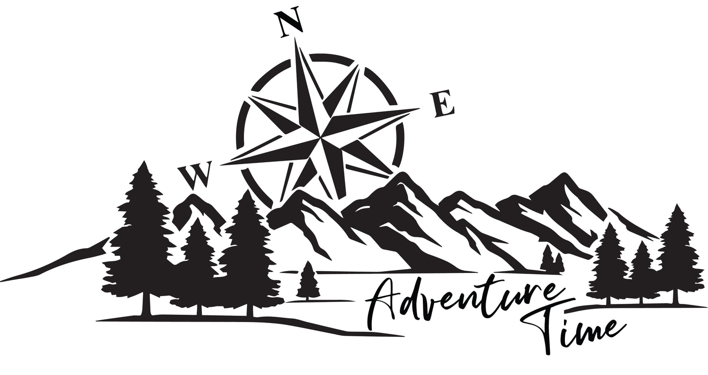 Compass Adventure Time Graphic - Decal for any vehicle (various Options)