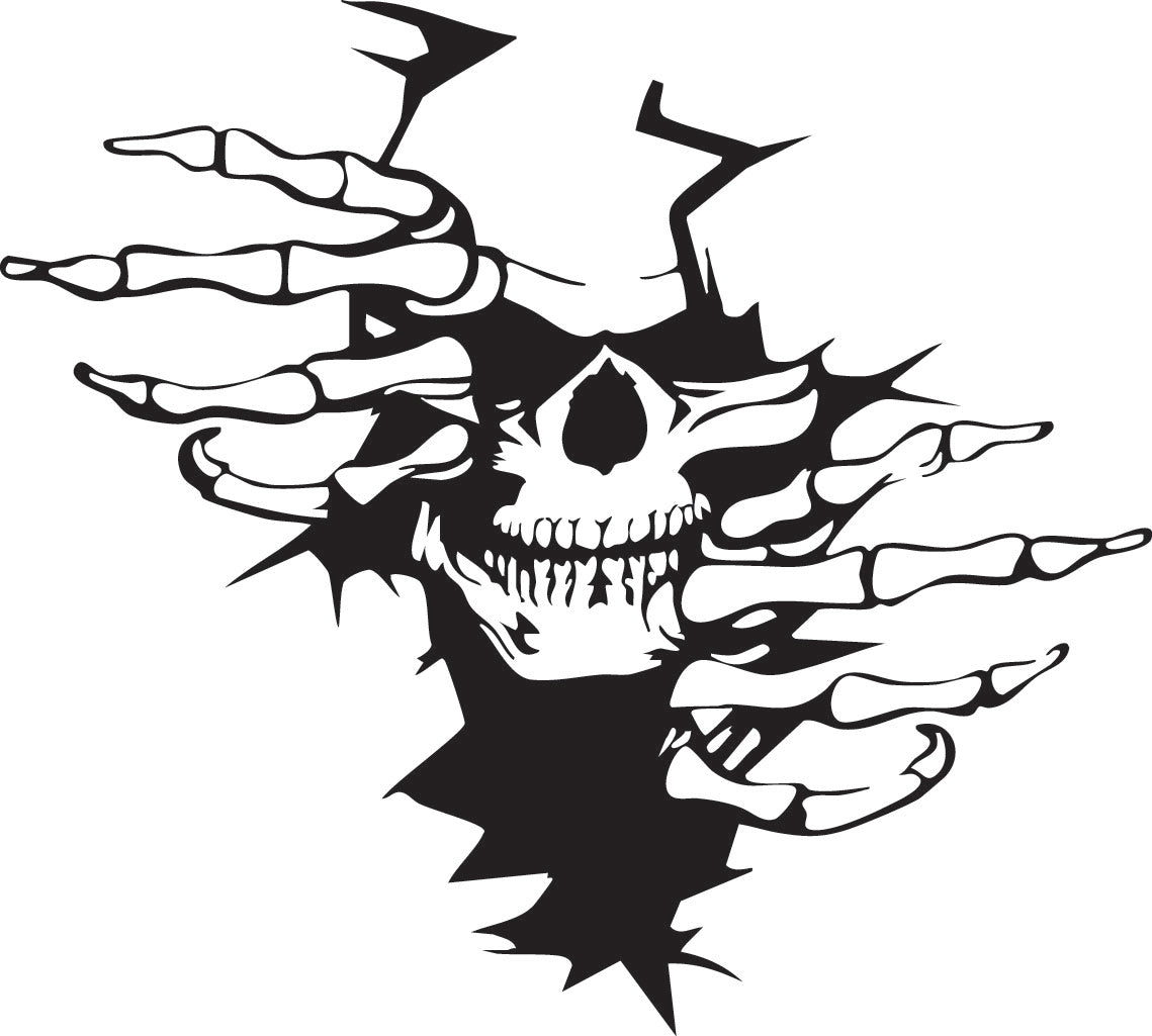 "Skeleton"Sticker ideal for any vehicle x1off (2 size options available)