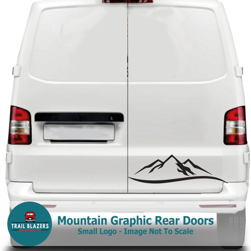 Mountain Swish Camper Vinyl Vehicle Graphic x2 off (3 lengths available)