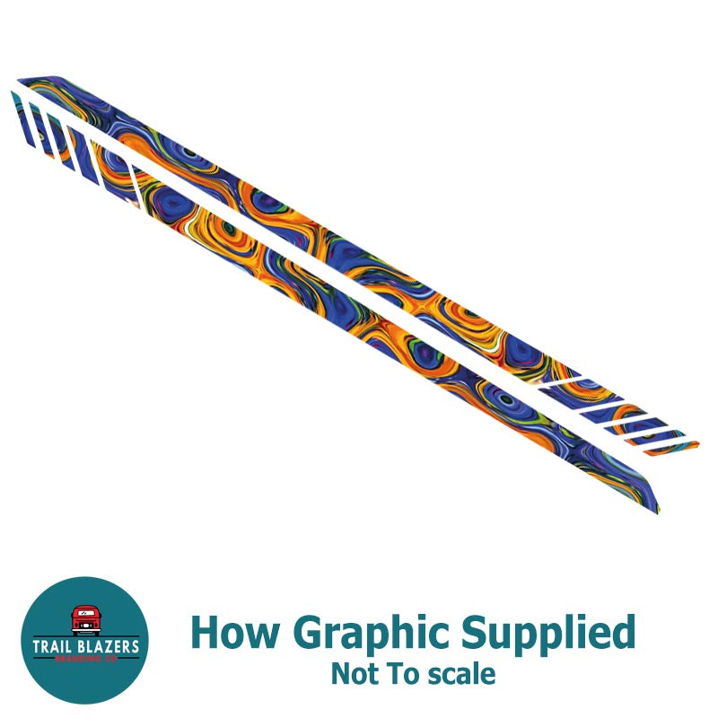 Neon Blue Speed Designer Stripes - Suitable For Most Vehicles