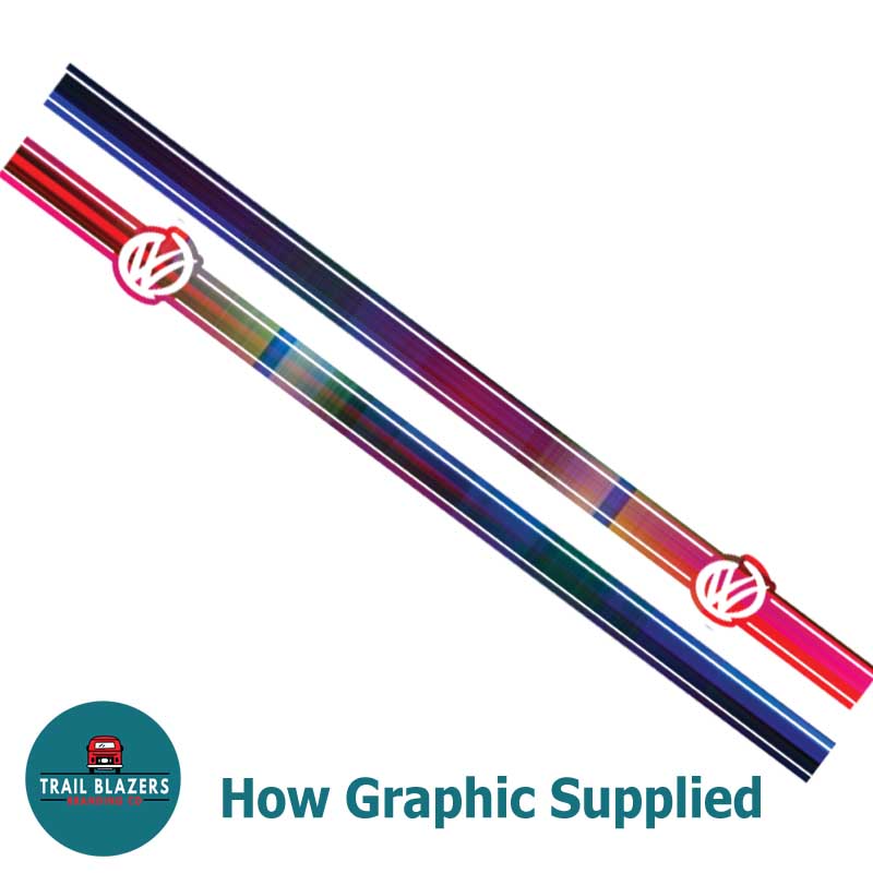 Tartan Swirl VW coloured camper stripes - various options