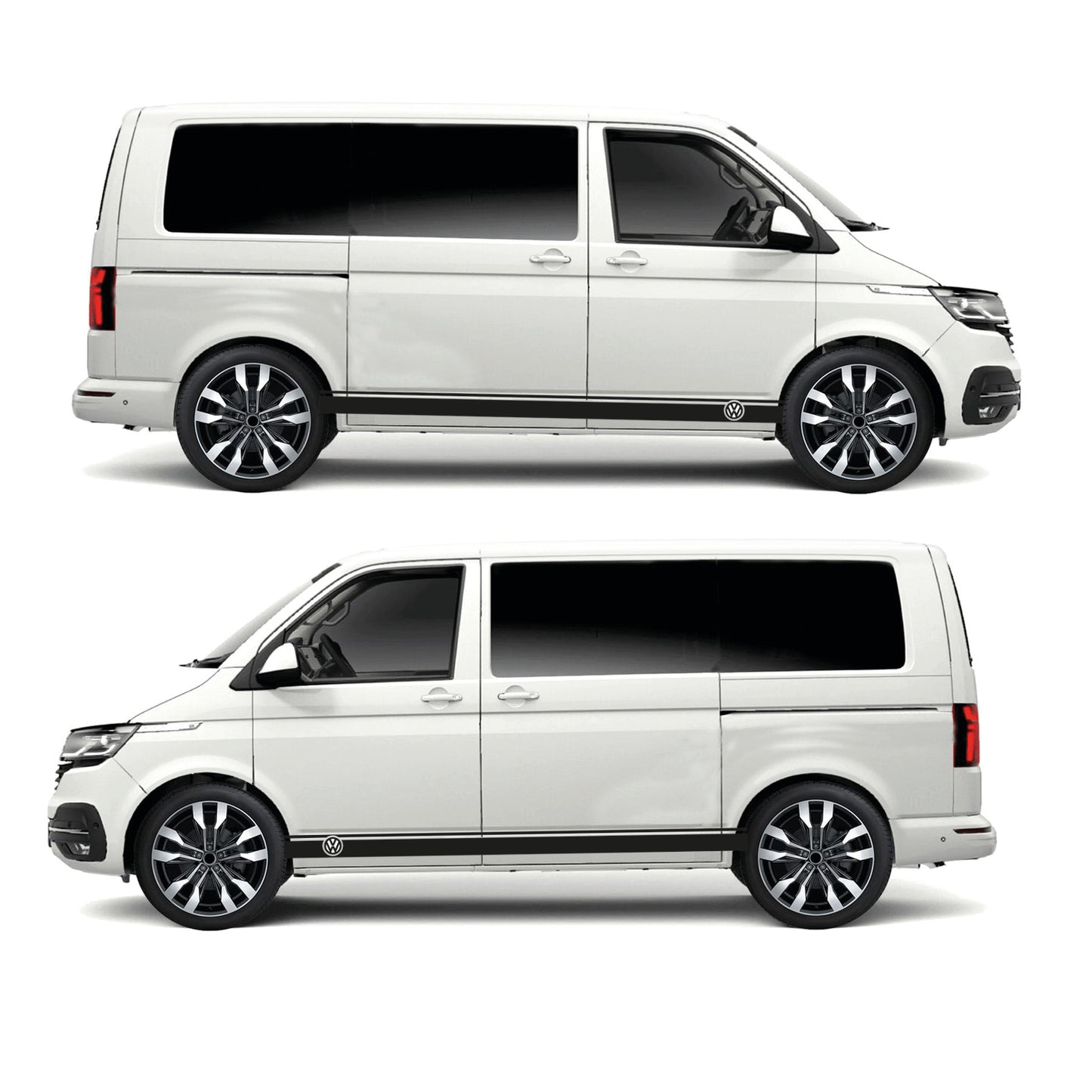 VW Camper twin stripe, van stripe, graphic or decal in a plain colour. (2 lengths available)