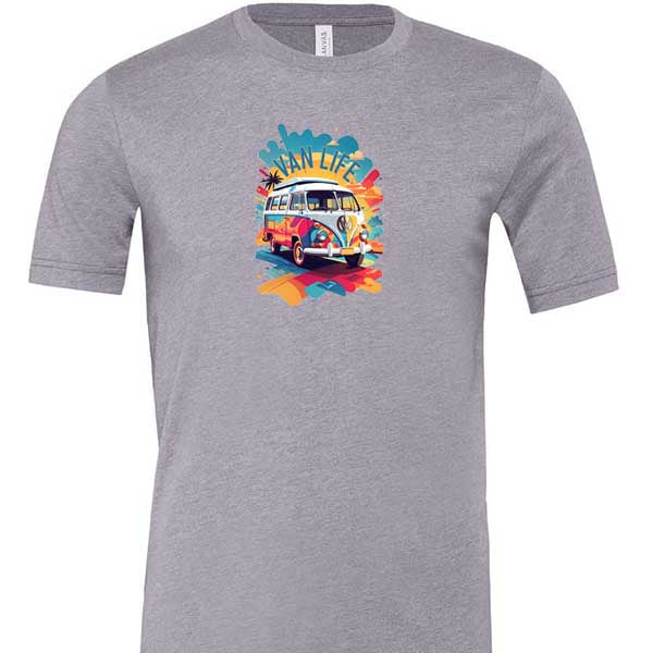 T-Shirt: Unisex "Van Life Splash Graphic" T shirt (Various sizes & colours available)