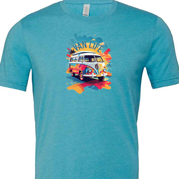 T-Shirt: Unisex "Van Life Splash Graphic" T shirt (Various sizes & colours available)