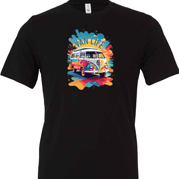 T-Shirt: Unisex "Van Life Splash Graphic" T shirt (Various sizes & colours available)