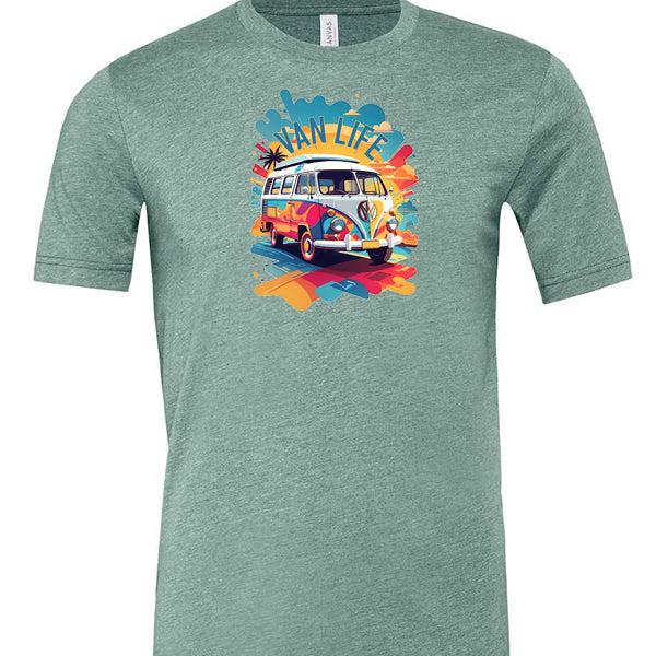 T-Shirt: Unisex "Van Life Splash Graphic" T shirt (Various sizes & colours available)