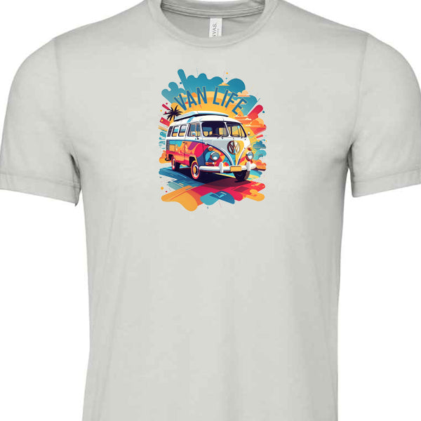 T-Shirt: Unisex "Van Life Splash Graphic" T shirt (Various sizes & colours available)